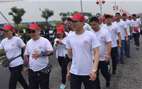 “放松心情，磨砺意志，超越自我” 正定公司参加徒步走活动